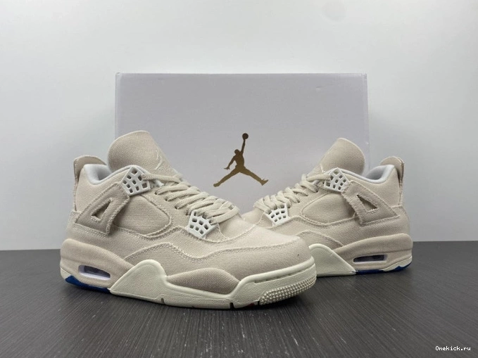 One Kick Canvas Jordan DQ4909-100 (W) 4 Retro Blank 0729